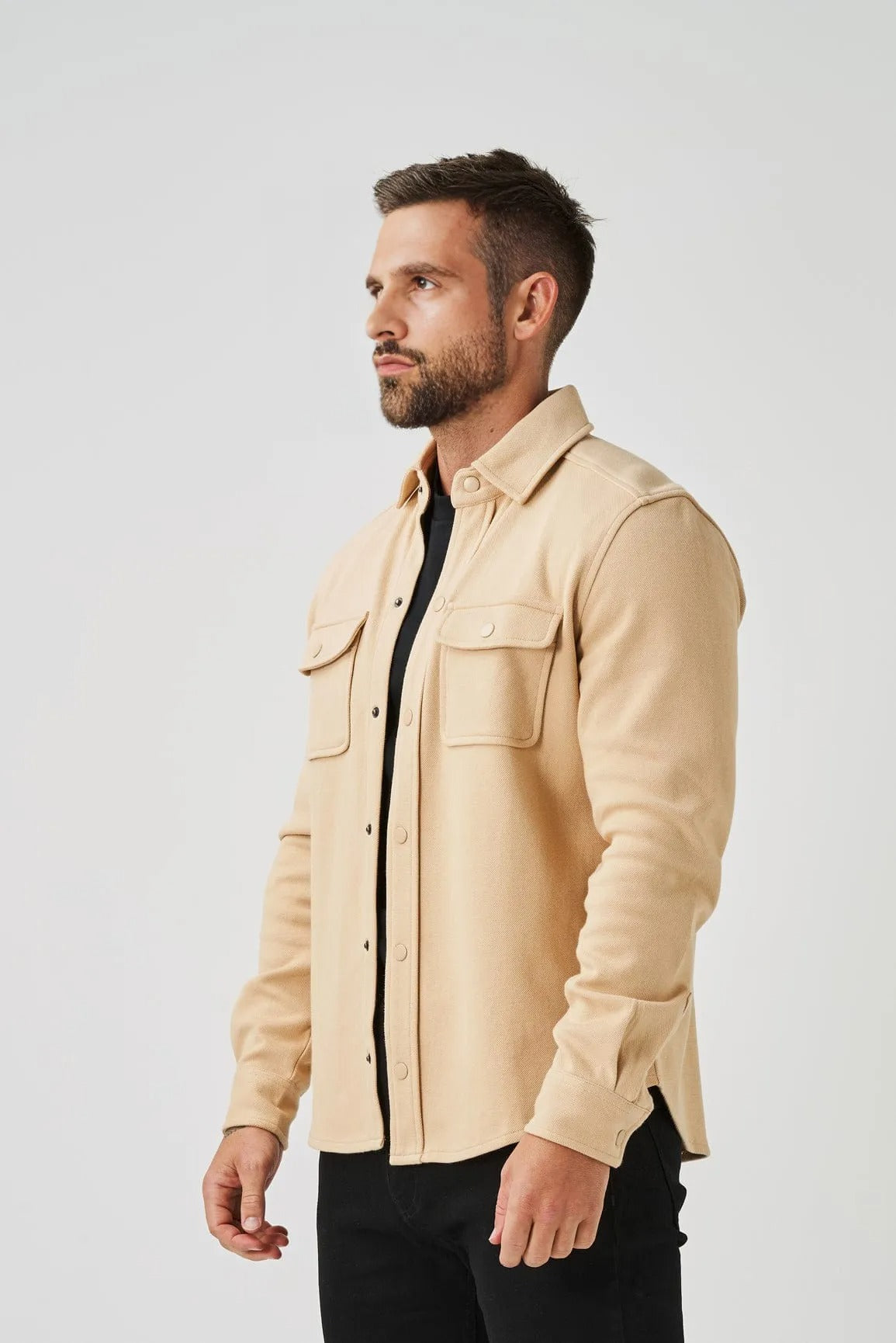 BASSI OVERSHIRT – BEIGE