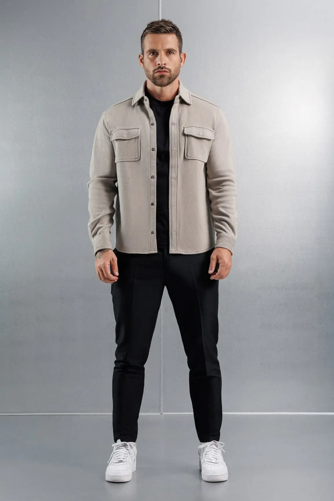 BASSI OVERSHIRT – LIGHT GREY
