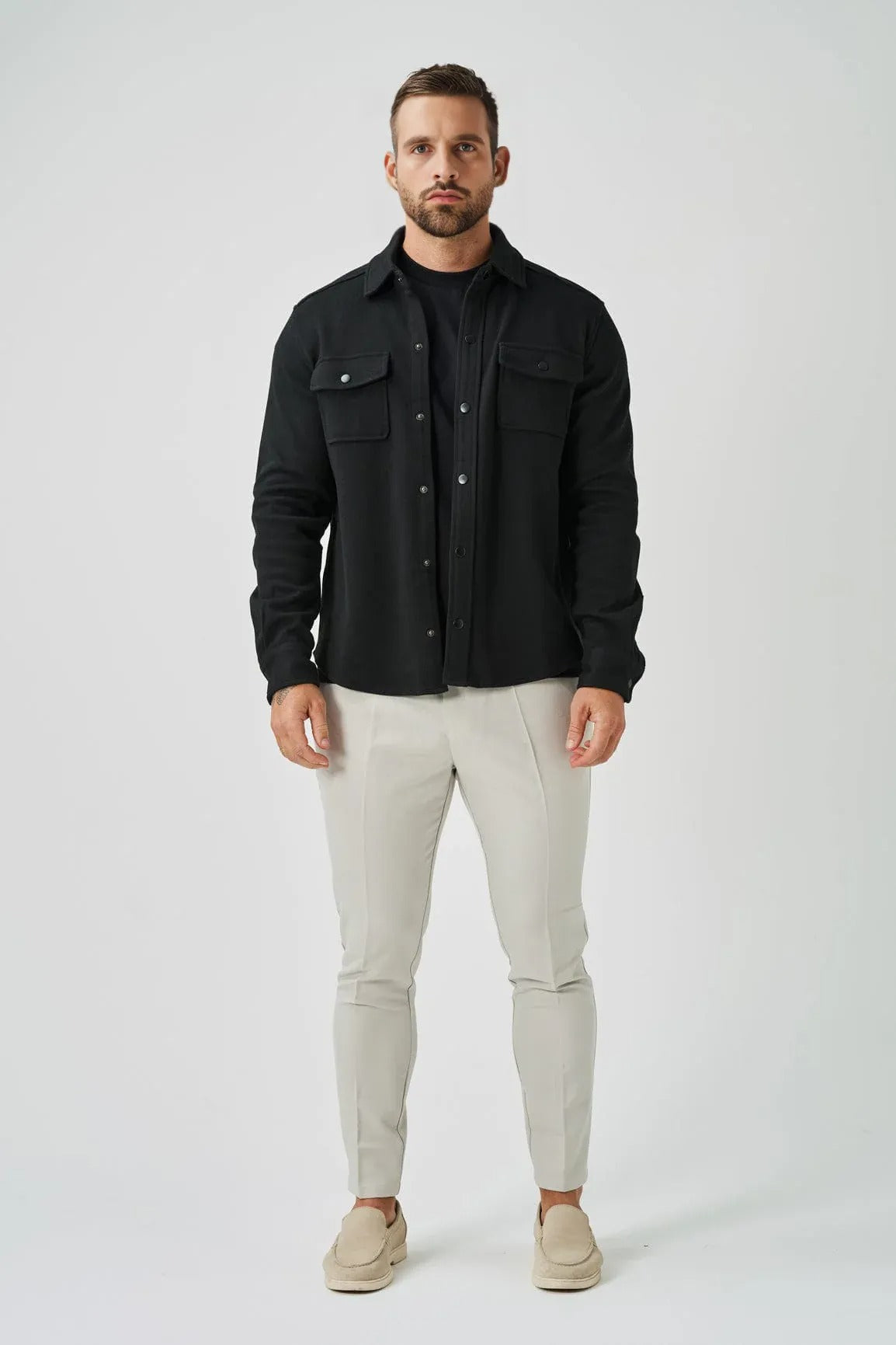 BASSI OVERSHIRT – BLACK