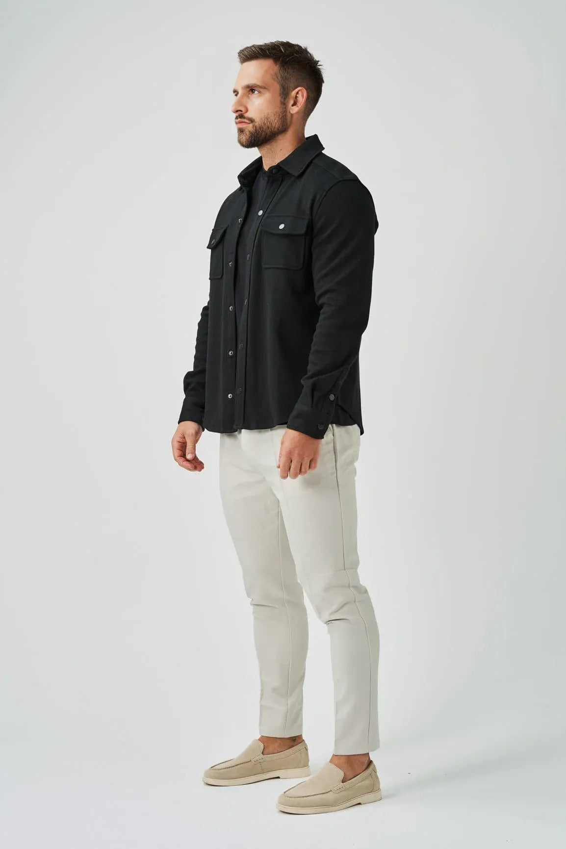 BASSI OVERSHIRT – BLACK
