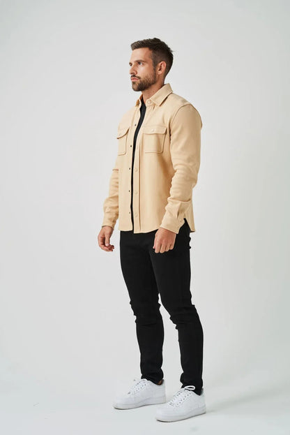 BASSI OVERSHIRT – BEIGE