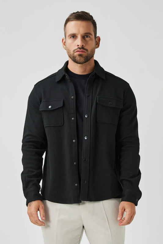 BASSI OVERSHIRT – BLACK