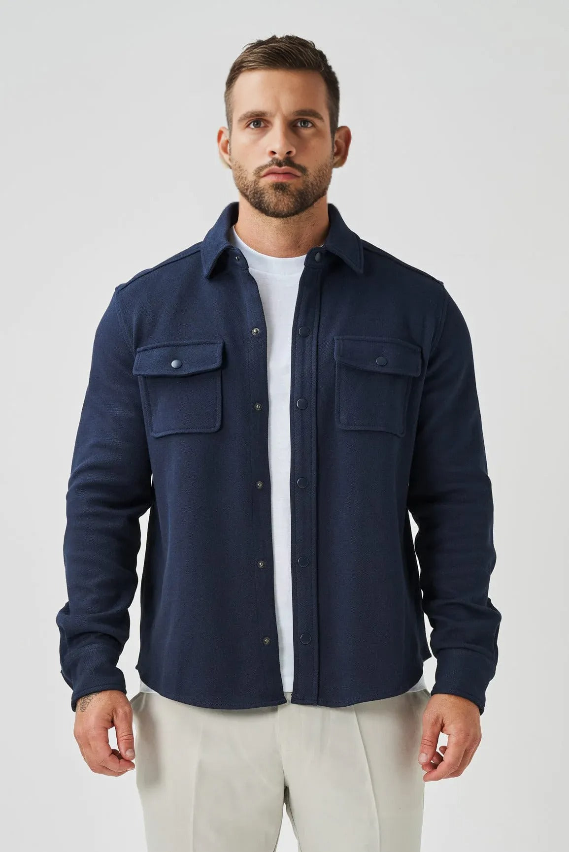 BASSI OVERSHIRT – NAVY