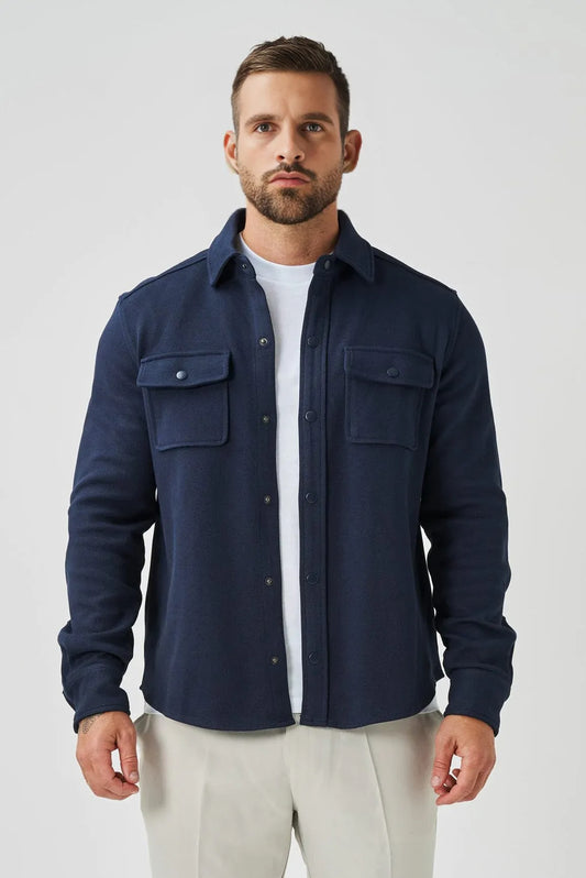 BASSI OVERSHIRT – NAVY