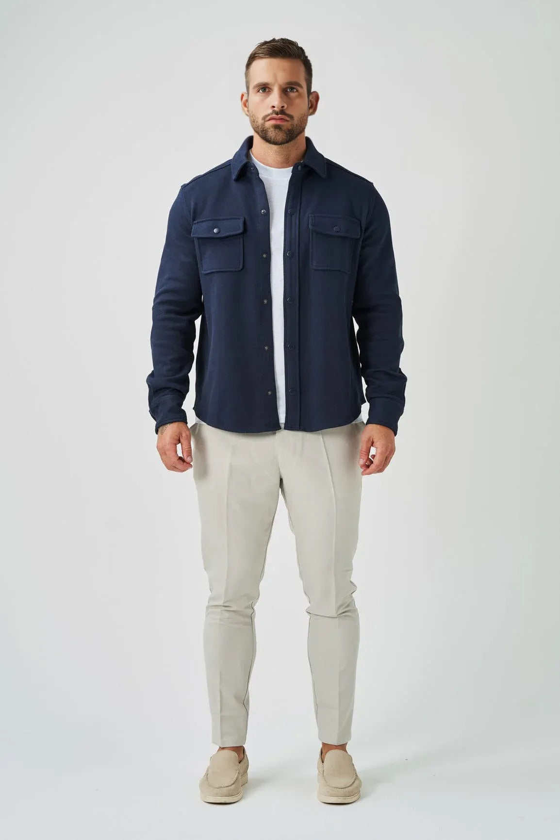 BASSI OVERSHIRT – NAVY