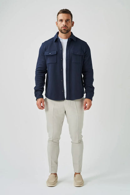 BASSI OVERSHIRT – NAVY