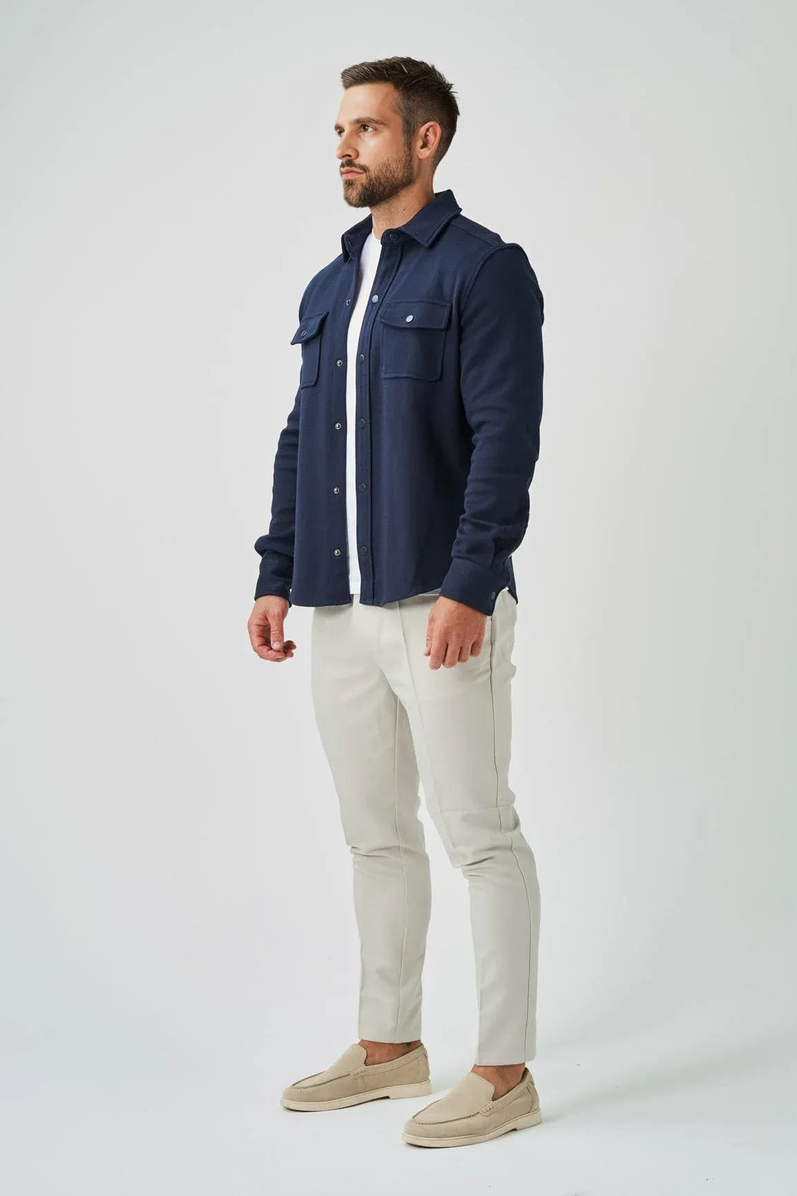BASSI OVERSHIRT – NAVY