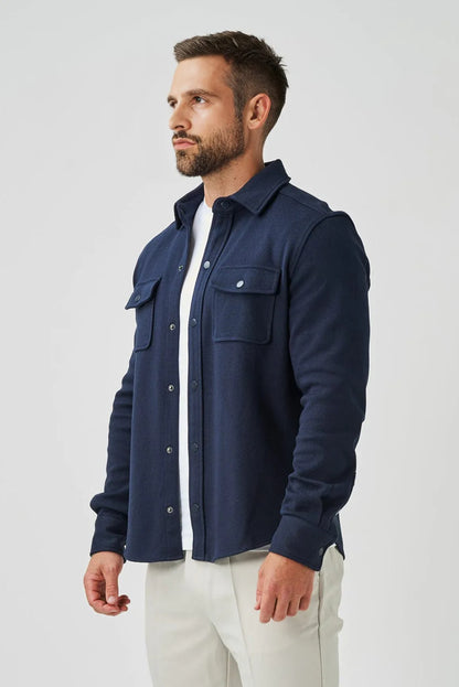 BASSI OVERSHIRT – NAVY