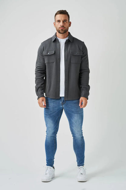 BASSI OVERSHIRT – DARK GREY