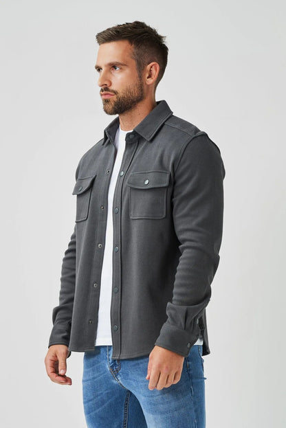 BASSI OVERSHIRT – DARK GREY