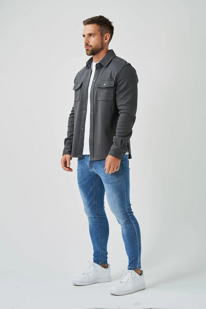 BASSI OVERSHIRT – DARK GREY