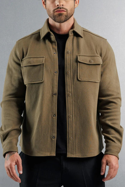 BASSI OVERSHIRT – KHAKI