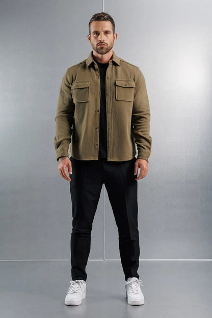 BASSI OVERSHIRT – KHAKI