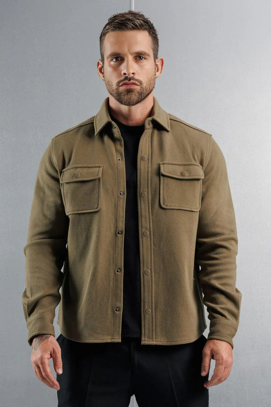 BASSI OVERSHIRT – KHAKI