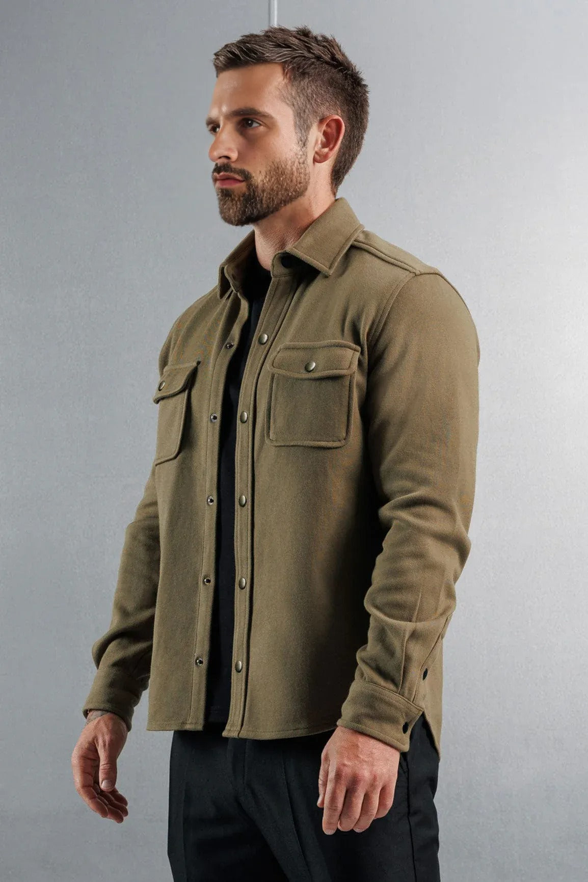 BASSI OVERSHIRT – KHAKI