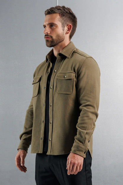 BASSI OVERSHIRT – KHAKI