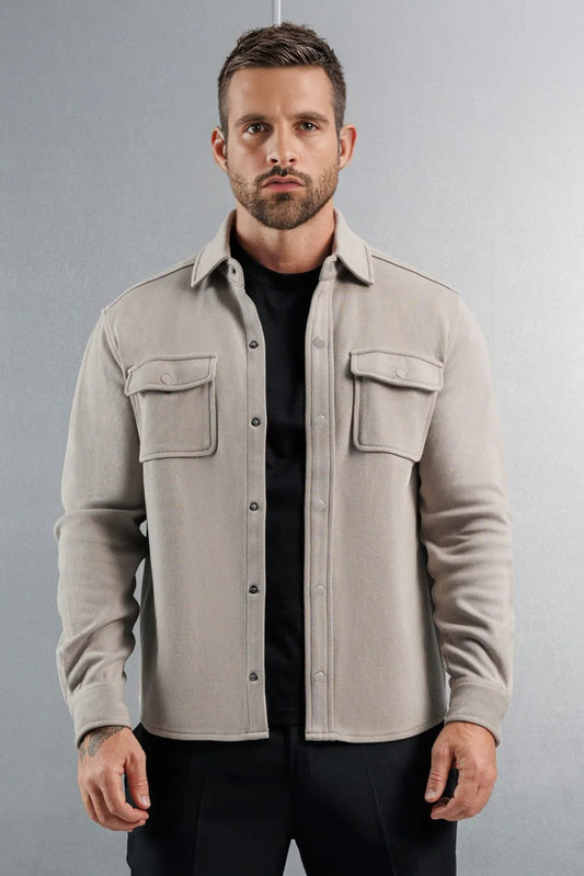 BASSI OVERSHIRT – LIGHT GREY