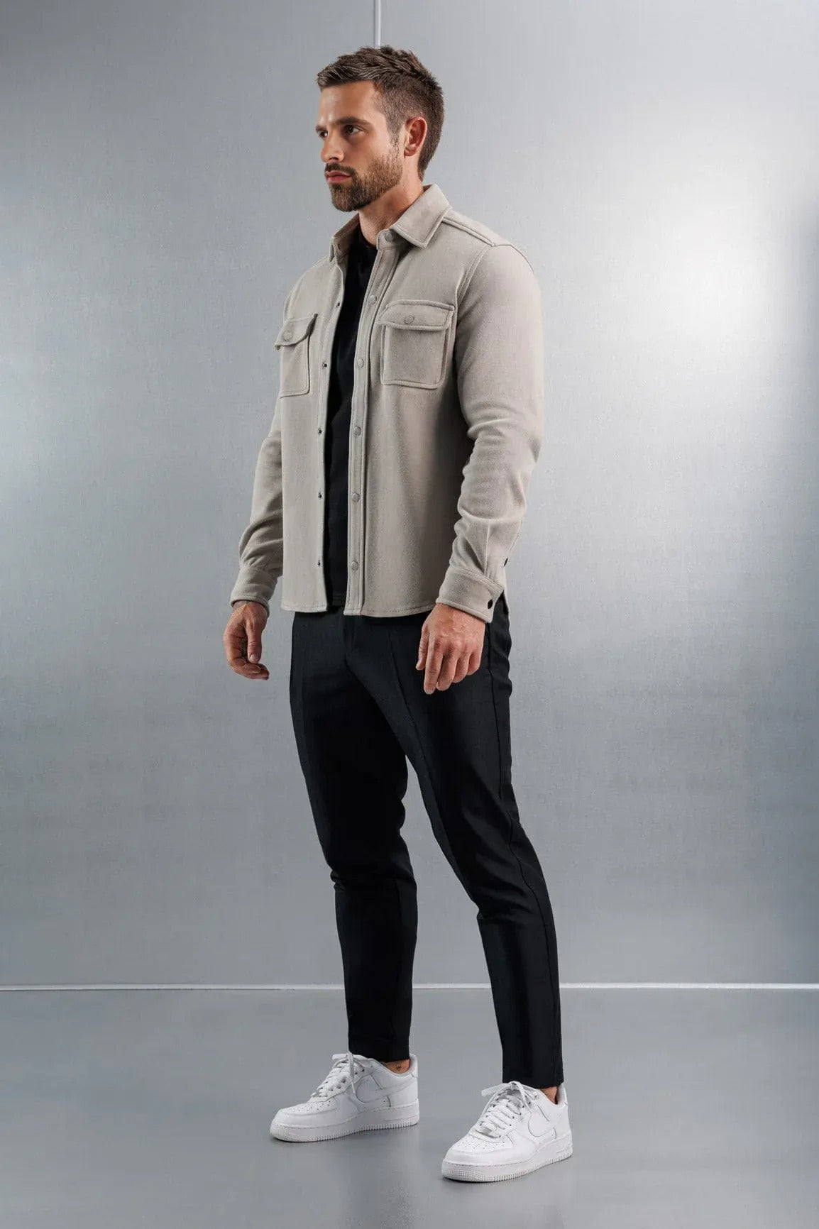 BASSI OVERSHIRT – LIGHT GREY