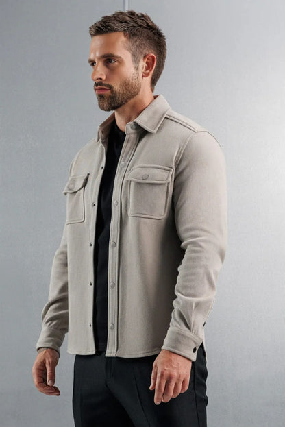 BASSI OVERSHIRT – LIGHT GREY