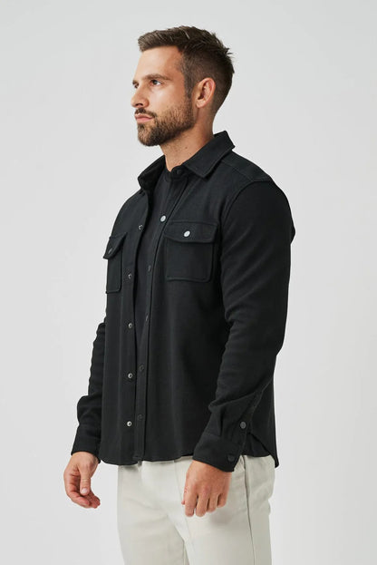 BASSI OVERSHIRT – BLACK
