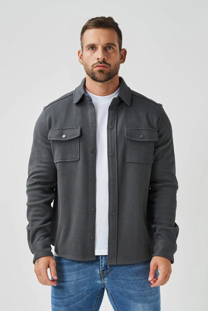 BASSI OVERSHIRT – DARK GREY