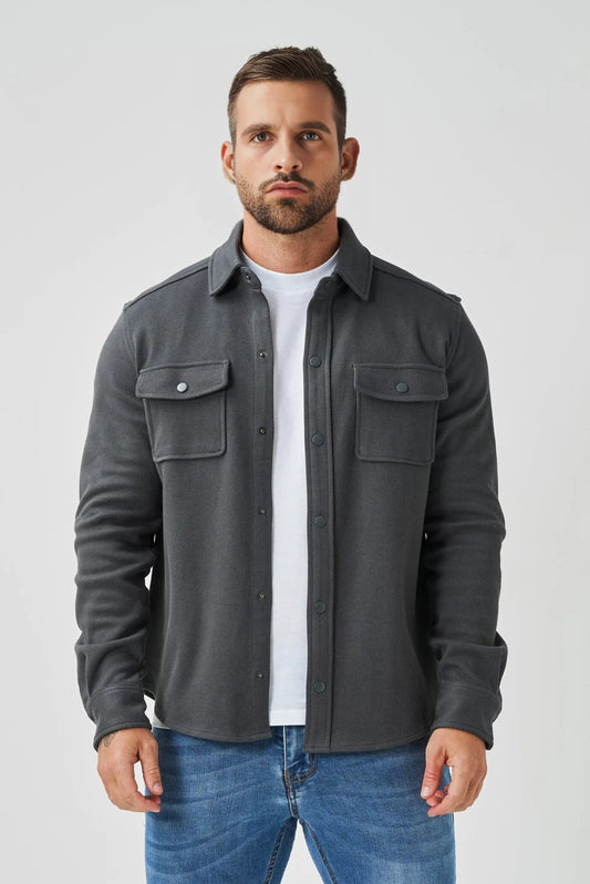 BASSI OVERSHIRT – DARK GREY
